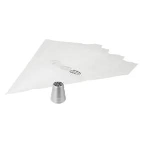 Douille motif cristal de glace et lot de 4 poches à douille dr oetker